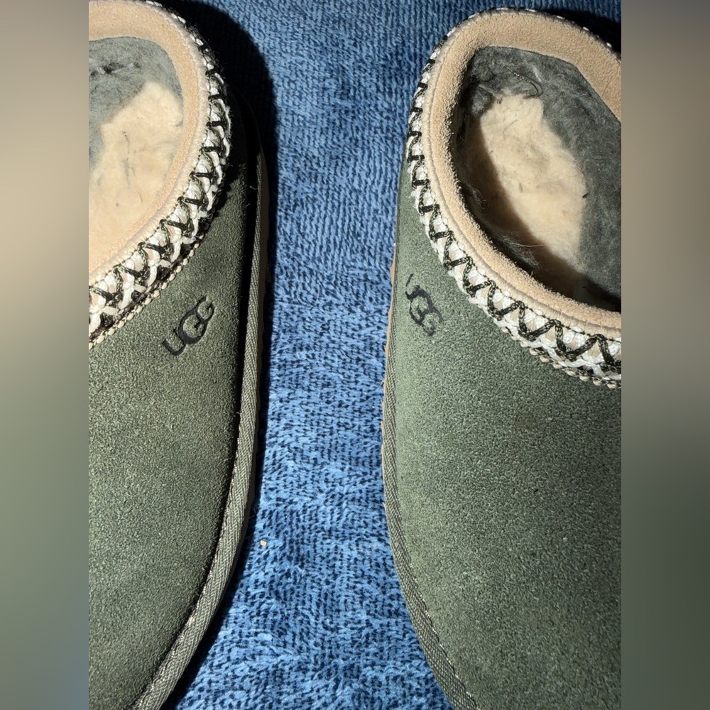 UGG Kids Green Suede Slippers - Picture 5 of 5